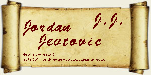 Jordan Jevtović vizit kartica